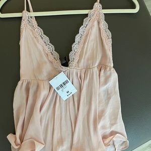 NWT Forever 21 blush spaghetti strap blouse